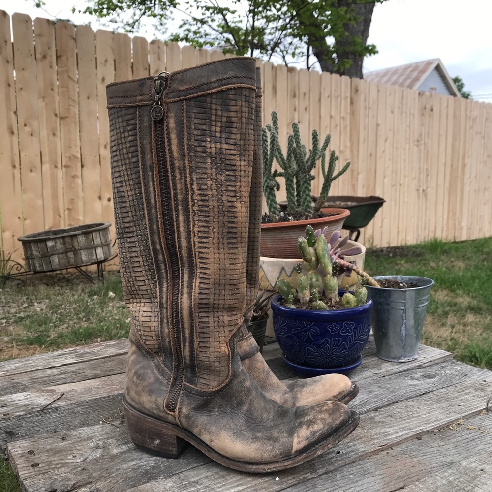 Liberty Black Canela Woven Boots 7.5